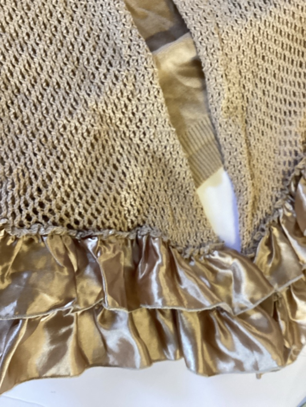 Day Trip Tan Cardigan With Ruffles - Picture 3 of 4